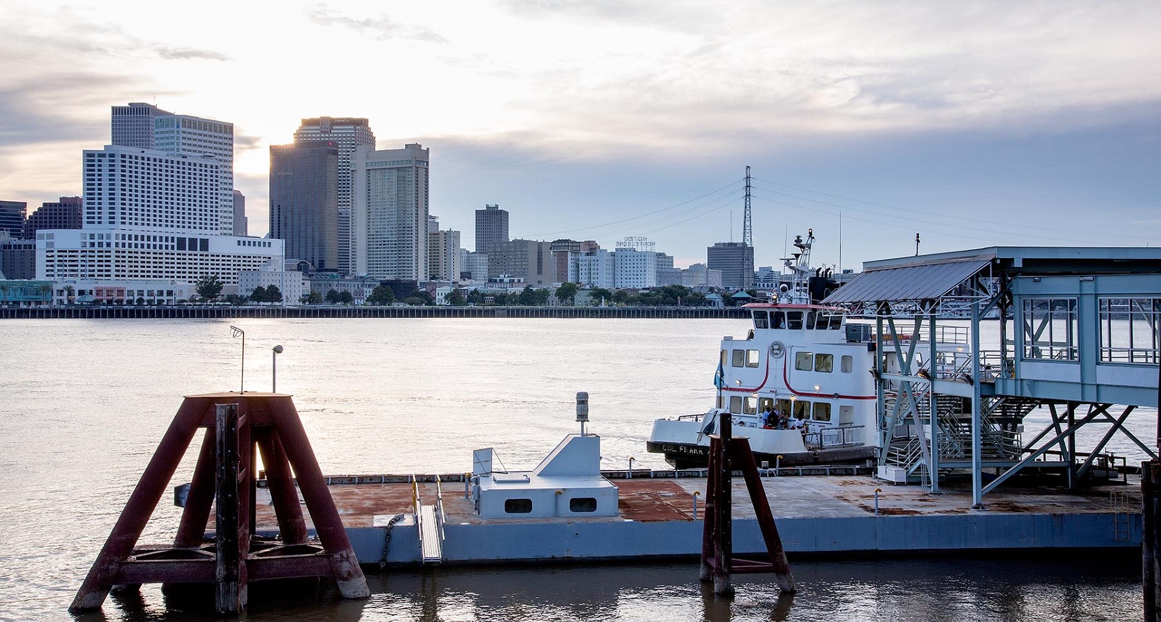 riverside dock overlooking new orleans